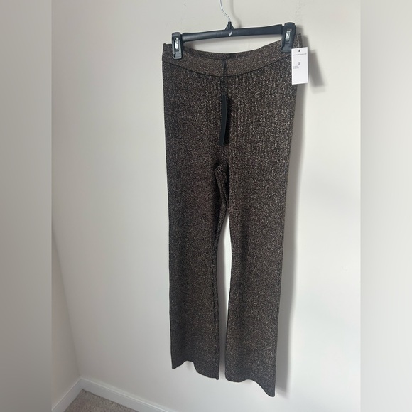 HoH1960 Bronze Metallic Black Knit Dress Top & Flare Pant Set - Picture 5 of 5